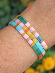 Tila Tile Bracelet Set - Tutti Frutti Colorful Set of 3 glass bracelets