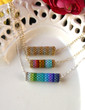ROLLO Necklace Ushuaia Rainbow Pastel Gradient Ombre Gold Chain Dainty 