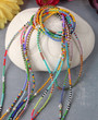 SEEDZ Beaded Wrap - Woodstock Colorful seed bead necklace bracelet bold bright colors stripes