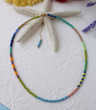 Short Seed Bead Necklace multicolor gold choker handmade summer jewelry trends