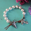 White Pearl Bohemian Knotted Bracelet