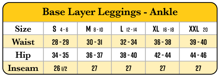 Organic Cotton - Base Layer Leggings - Ankle