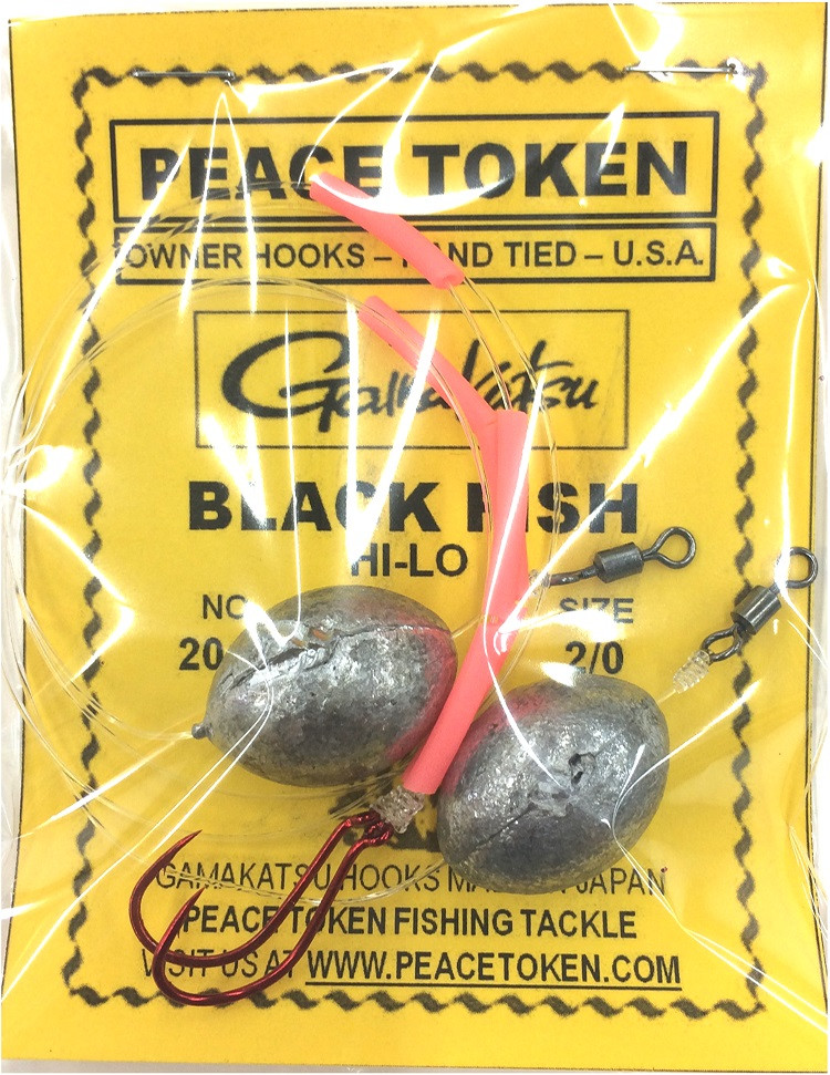 Black Fish Rigs Jetty Rig RED Hook Peace Token Fishing Tackle