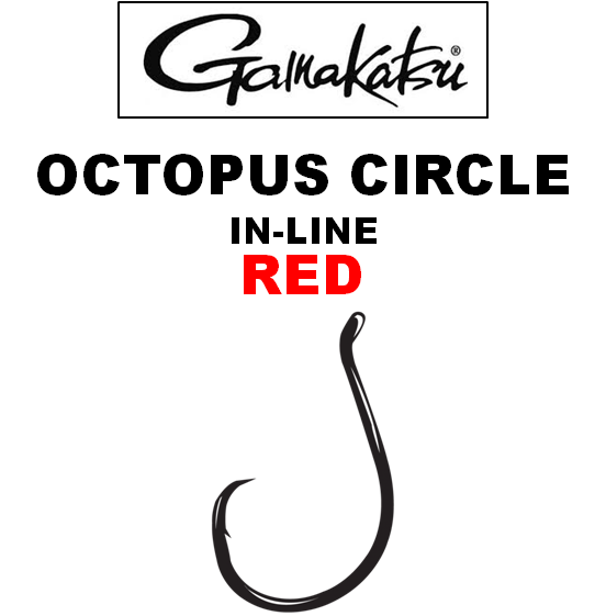 Gamakatsu Straight Eye Inline Octopus Circle Hook-Pack of 25 (Black, 4/0)