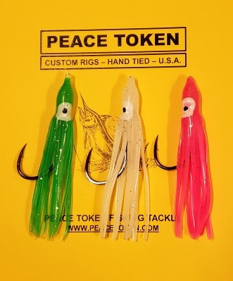 Black Sea Bass Rigs - 3" Squid with 3 Hooks - Peace Token ...