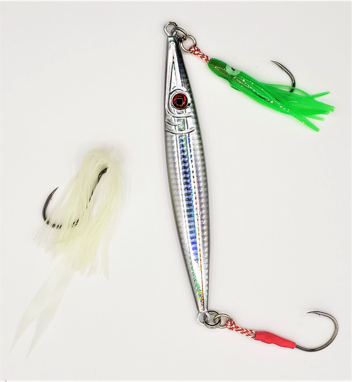 Haddock Rigs - Jig Rig with Silicone Skirt - Peace Token Fishing Tackle
