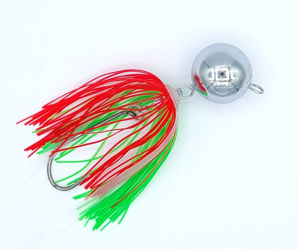 Peace Token Lures - Silver Ball Lures with Silicone Skirts and Hooks -  Peace Token Fishing Tackle