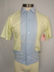 "Shirt Jac" Cream & Light Blue Shirt
