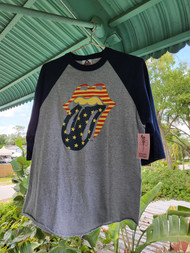 "Rolling Stones" USA Flag Logo Concert Shirt