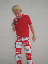 "Coca-Cola" Deadstock Red & White Checkered Pants
