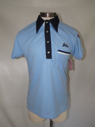 "Hilton" Memphis Bowling Navy and Baby Blue Shirt