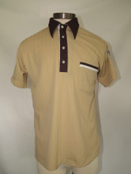 "Hilton" Memphis Bowling Brown & Tan Shirt