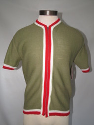 "Van Huesen" Green W/ Red & White Stripes