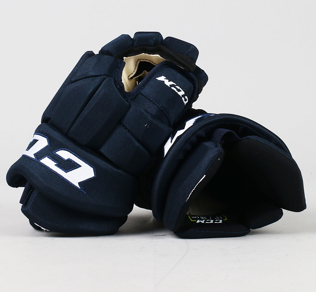 15" CCM HGTKPP Gloves - Team Stock Winnipeg Jets #3 - Pro ...