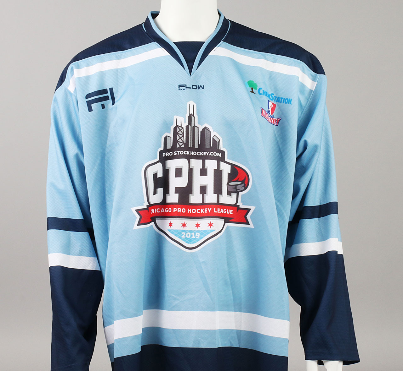 X-Large Baby Blue 2019 Chicago Pro Hockey League Jersey - Chris Joyaux -  Pro Stock Hockey