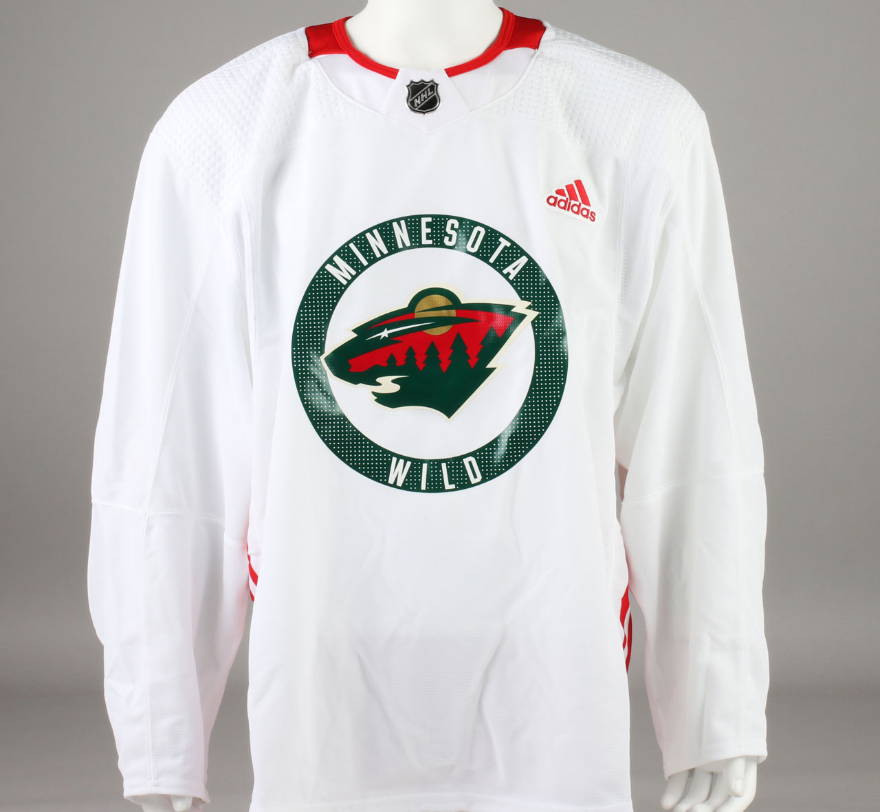 Practice Jersey Minnesota Wild White Adidas Size 56 Pro Stock Hockey
