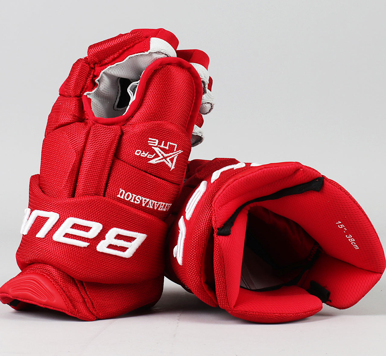 15" Bauer Vapor 1X Lite Pro Gloves - Andreas Athanasiou Detroit Red Wings -  Pro Stock Hockey