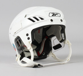 Size S - Bauer Re-Akt 100 White Helmet - Columbus Blue Jackets - Pro Stock  Hockey