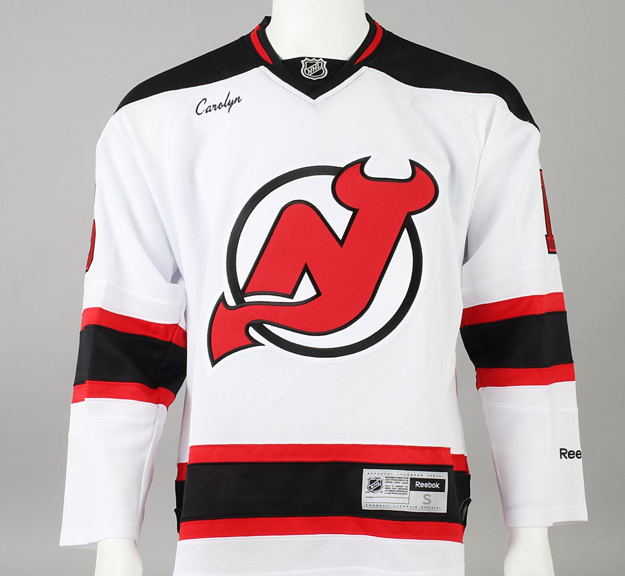 Game Jersey - New Jersey Devils - White Reebok Size S - Pro Stock Hockey