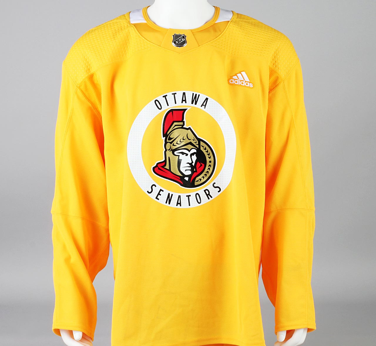 Practice Jersey - Ottawa Senators - Yellow Adidas Size 58 - Pro Stock Hockey