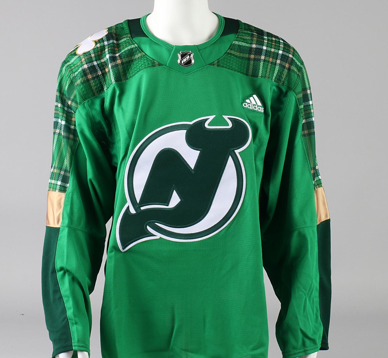 Game Jersey - New Jersey Devils - Green Adidas Size 56 - Pro Stock Hockey