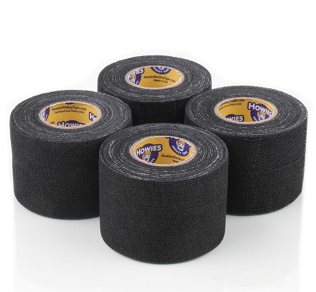 Howies Black Pro Grip Hockey Tape 4pk Pro Stock Hockey