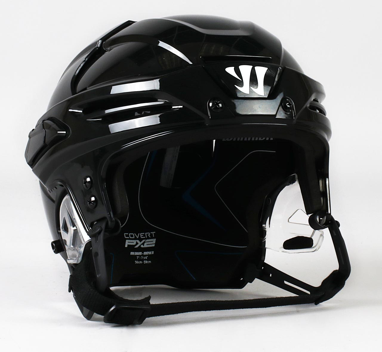 Size M - Warrior Covert PX2 Pro Black Helmet - Chicago Blackhawks #2 - Pro  Stock Hockey