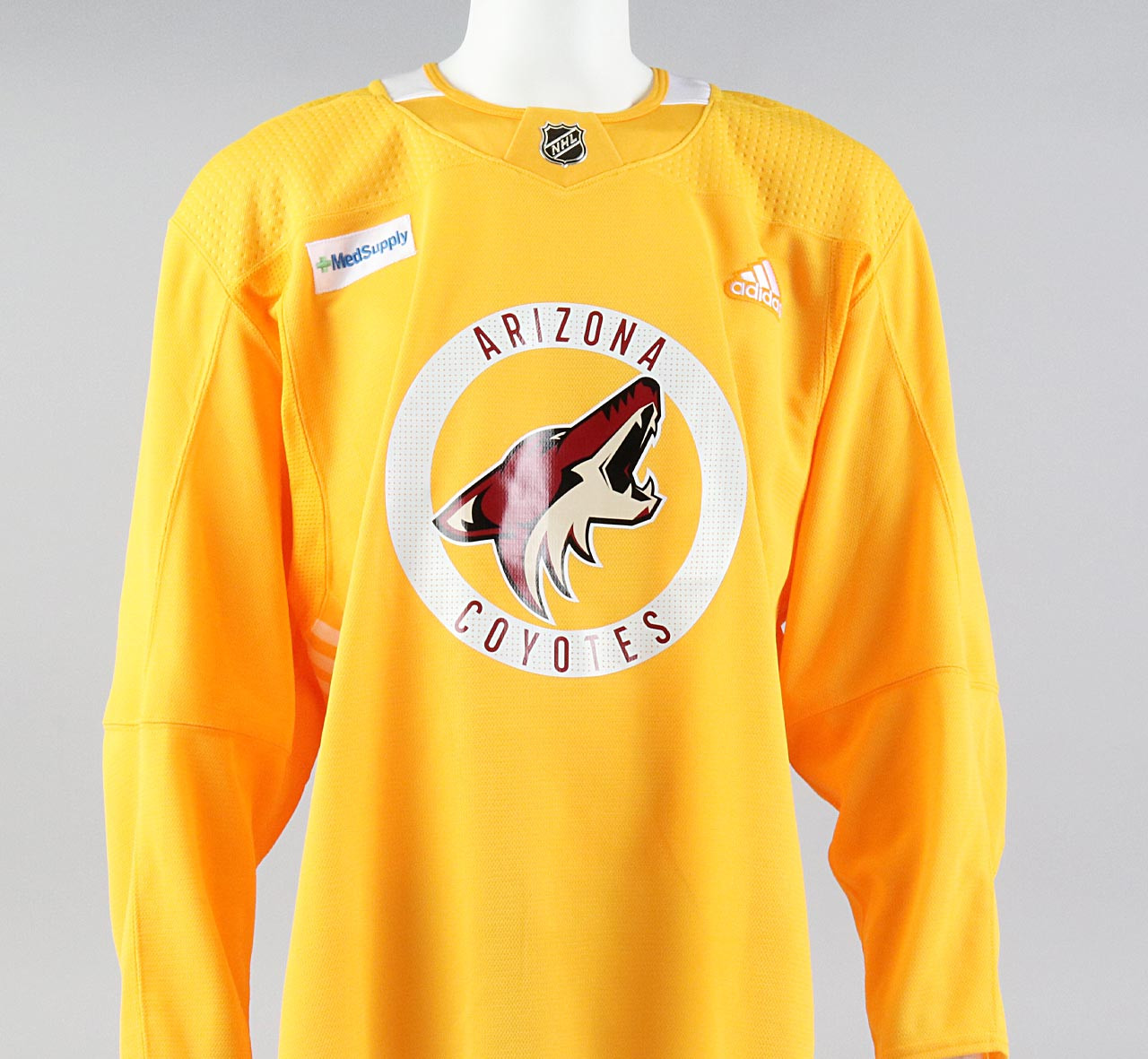 Practice Jersey - Arizona Coyotes - Yellow Adidas Size 58 #2 - Pro Stock  Hockey