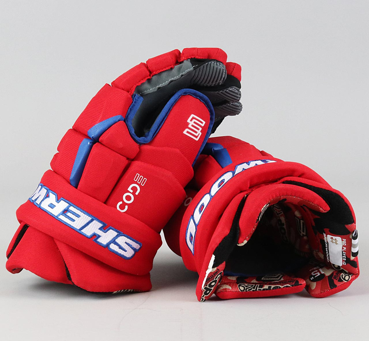 15" Sherwood Code V Gloves - Team Stock Team Russia - Pro Stock Hockey