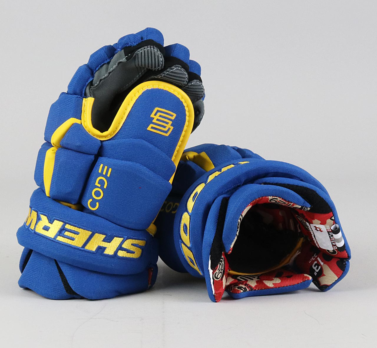 13" Sherwood Code V Gloves Team Stock Team Sweden Pro Stock Hockey