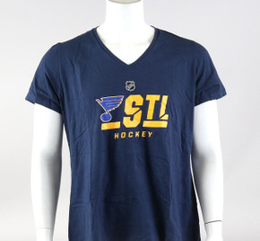 St. Louis Blues Large Womens Authentic Pro Short Sleeve Shirt