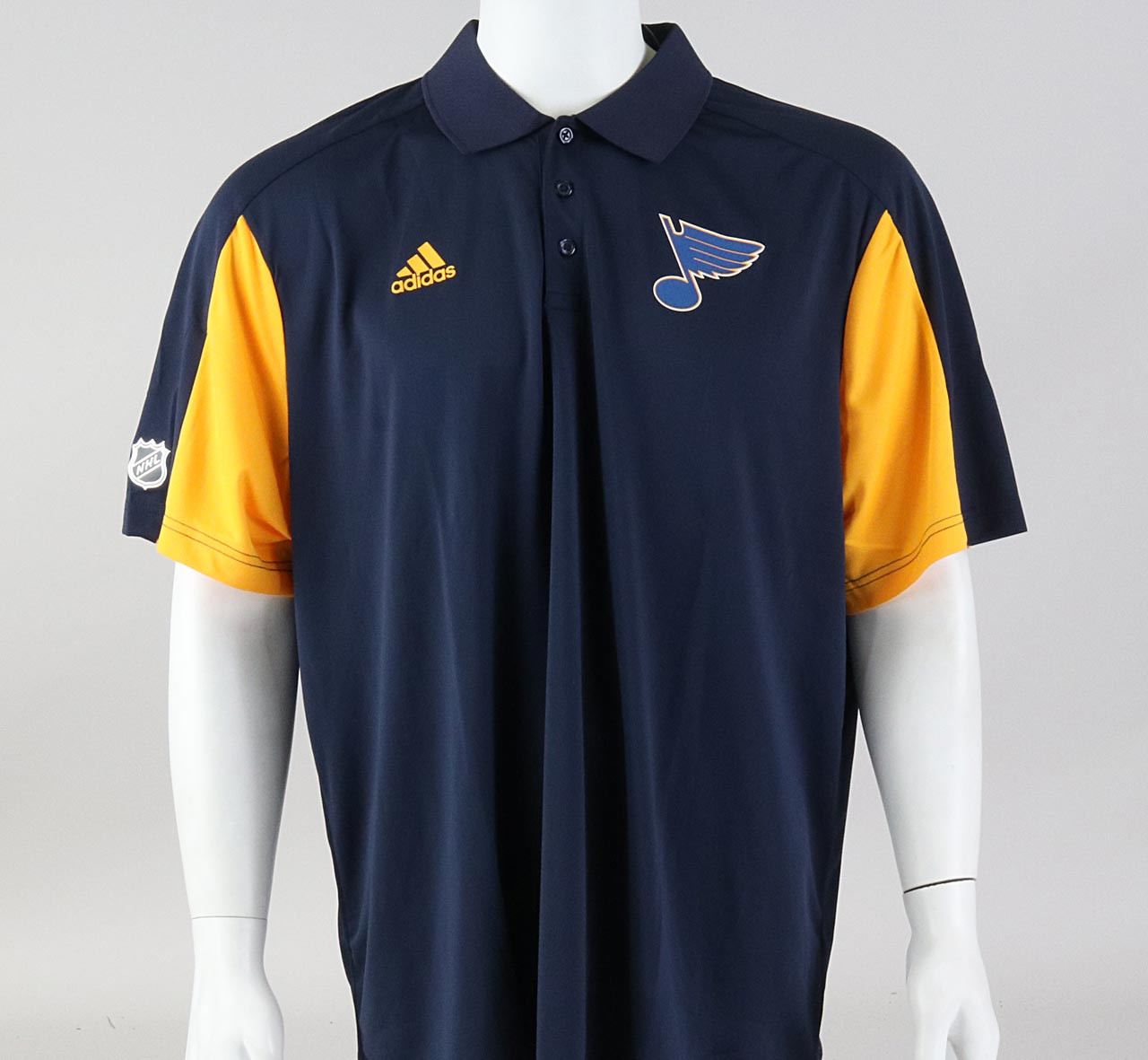 St. Louis Blues XX-Large Adidas ClimaChill Short Sleeve Polo Shirt - Pro  Stock Hockey