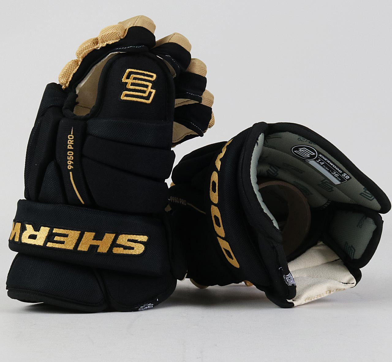 14" Sherwood 9950 Pro Gloves - Team Stock Vegas Golden Knights - Pro Stock  Hockey