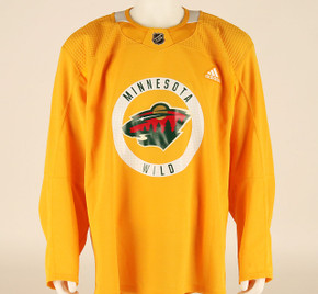 Practice Jersey - Minnesota Wild - Yellow Adidas Size 56 #2