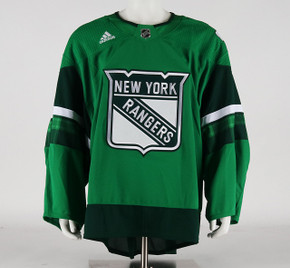 St Patricks Day Jersey - New York Rangers - Green Adidas Size 58G #2