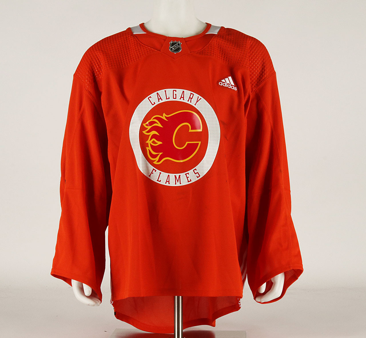 Practice Jersey Calgary Flames Orange Adidas Size 58G Pro Stock