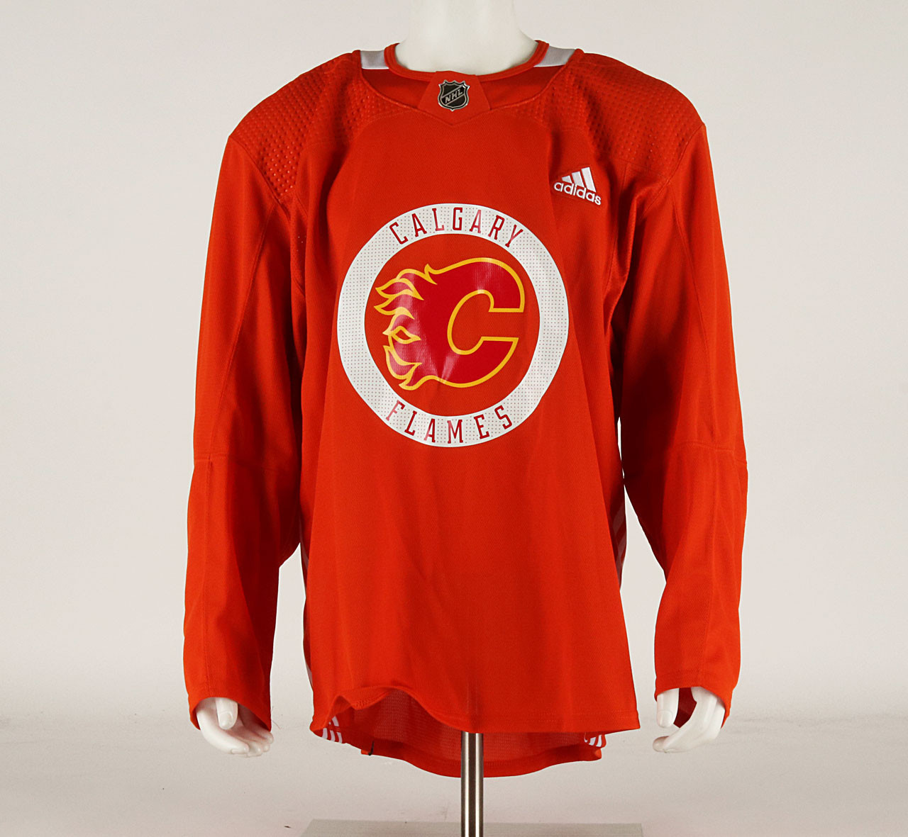 Practice Jersey Calgary Flames Orange Adidas Size 58 Pro Stock Hockey