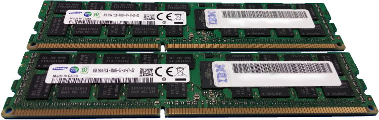 2x4GB Memory DIMMs 1066 MHz IBM EM08 8GB 2Gb DDR3 DRAM