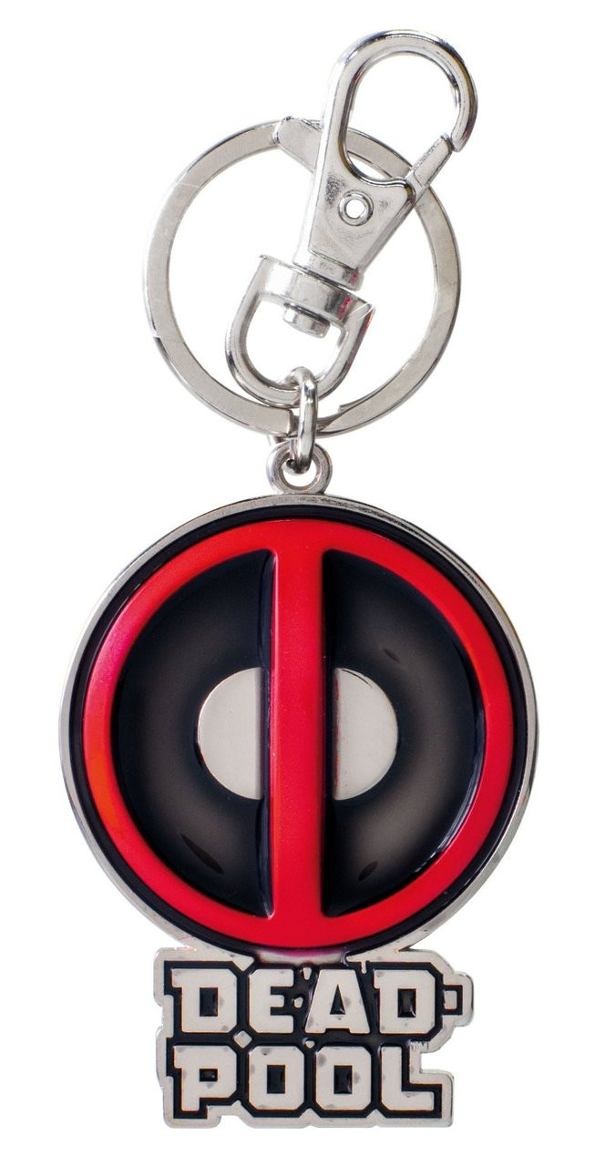 Marvel Superhero Deadpool Logo Alloy Rotate Key Chains Keychain Keyfob Keyring 