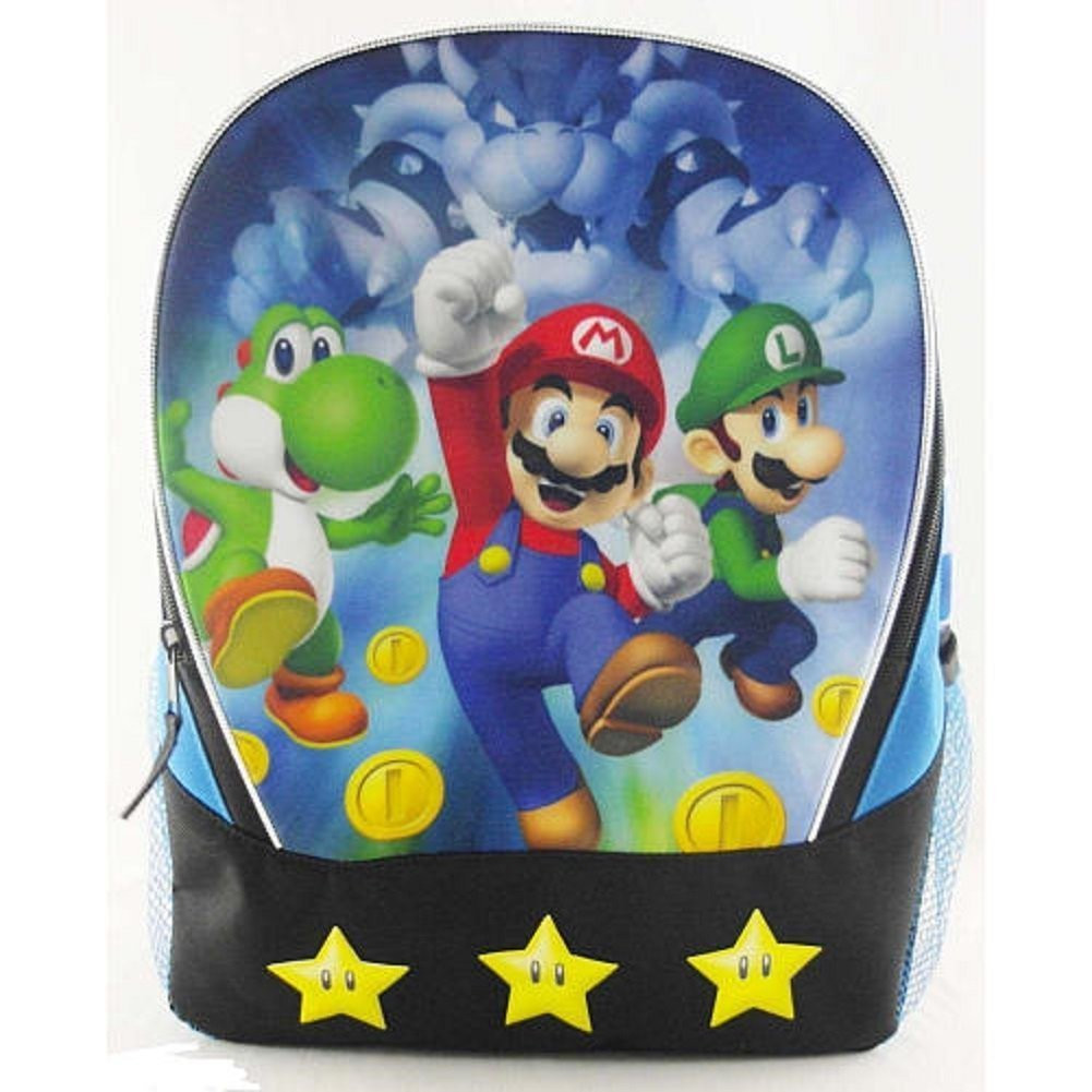 backpack nintendo super mario w luigi yoshi led light star bag