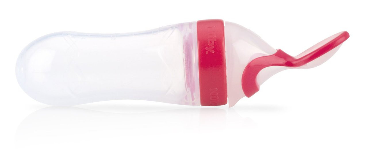 Baby Accessories Nuby Silicone Squeeze Feeder W Spoon Garden Fresh