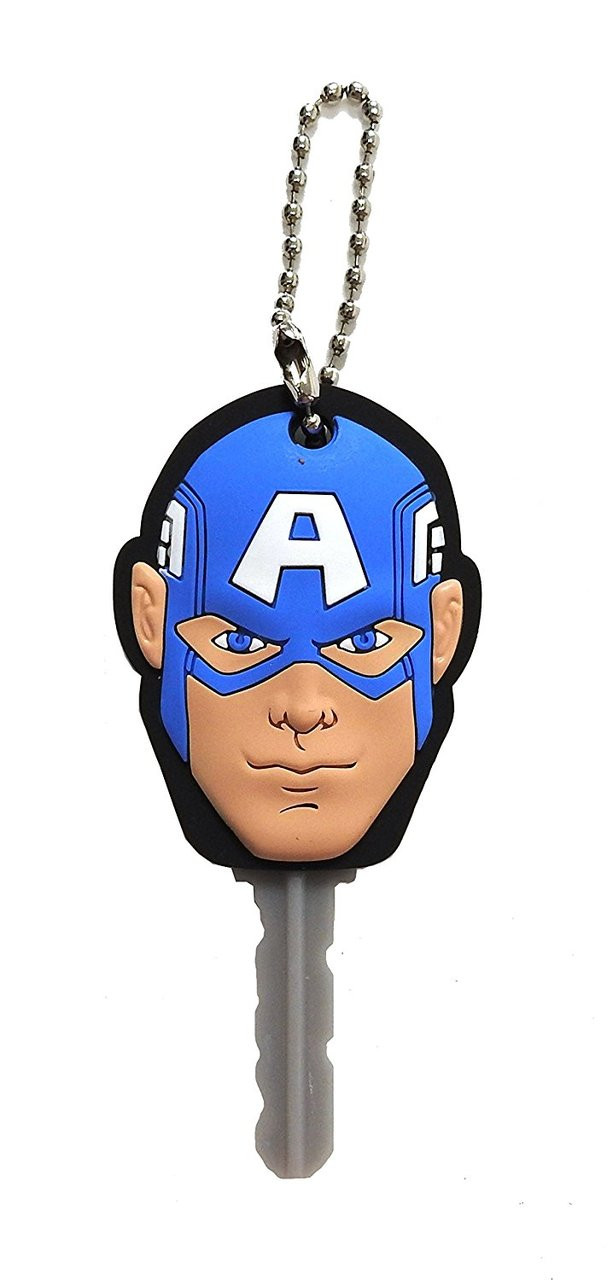 Key Cap Soft Touch PVC Holder Captain America Logo 68141 Marvel 