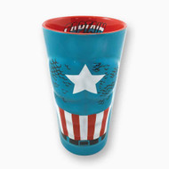 Pint Glass Marvel Captain America Chest Molded Ceramic Blue 10695