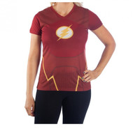 T-Shirt DC Comics Flash Red Costume Tee Juniors 2X-Large