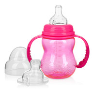 Baby Feeding Nuby Non-Drip Wide Neck Bottle 8oz Pink 80381
