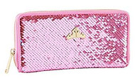 Zip-Around Wallet Sleeping Beauty Pink Sequined wdwa1113