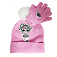 Beanie Cap  L.O.L Surprise White Pom Pom Hat & Gloves Set 030527