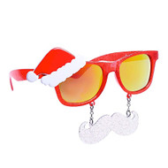 Party Costumes Sun-Staches Santa Claus with Moustache Red Lens SG3516