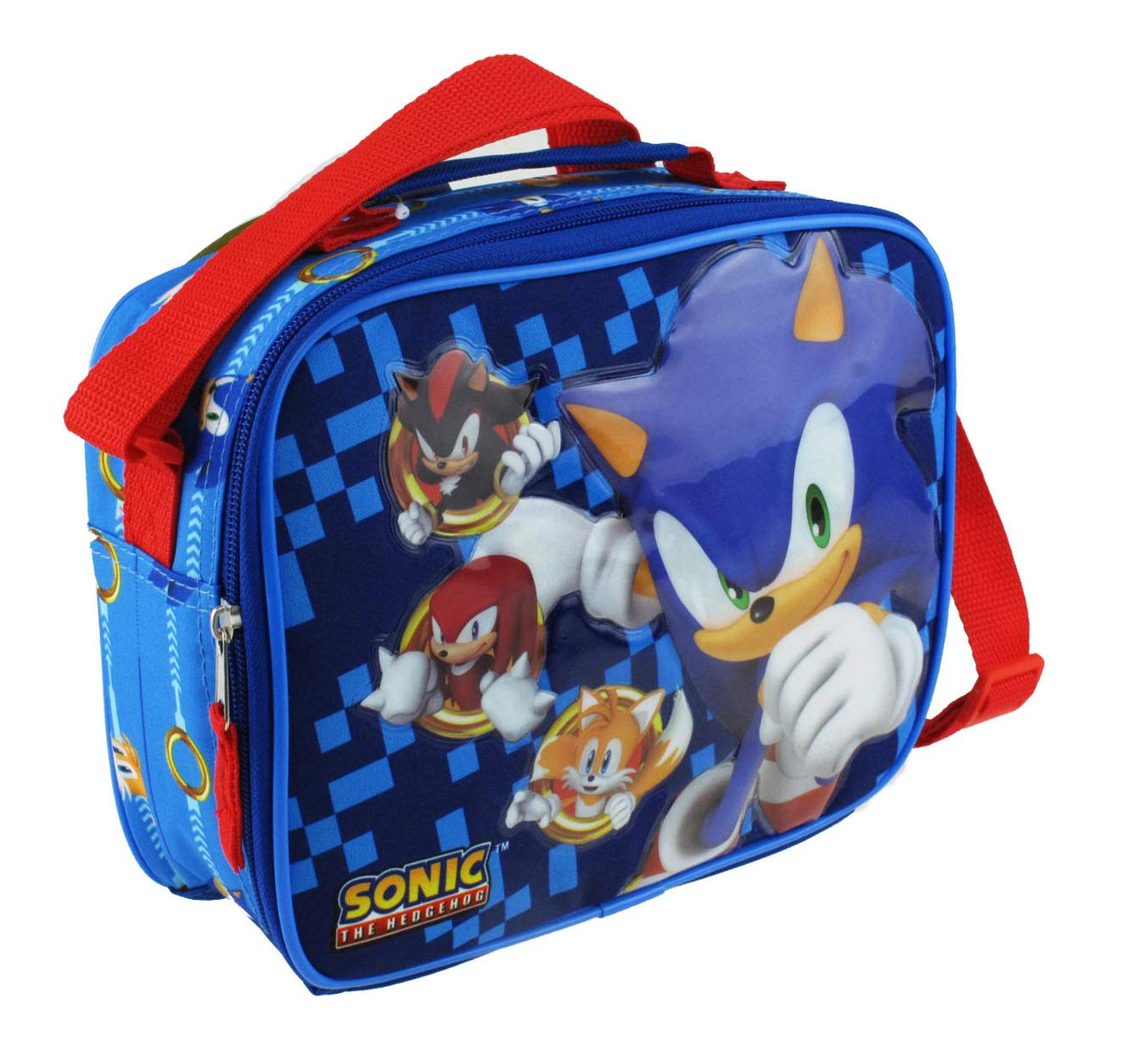 Pencil Case Sonic Backpack Lunch Box Kids Bag Set Hedgehog Water Bottle kit