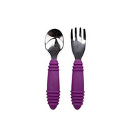 Spoon & Fork Set Bumkin Purple Stainless Steel FF-PRP